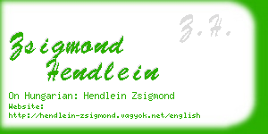 zsigmond hendlein business card